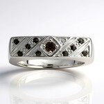 Anello in argento con Diamante Rose de France SI1 di Argyle (Annette classic)