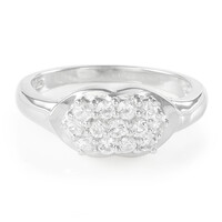 Anello in argento con Topazio Bianco