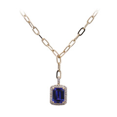 14K AAA Tanzanite Gold Necklace (CIRARI)