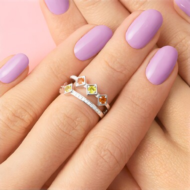 Anillo en plata con Zafiro