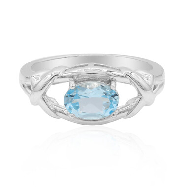 Anello in argento con Topazio Blu Cielo