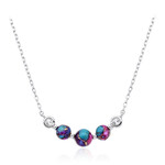 Collier en argent et Mosaïque de turquoise