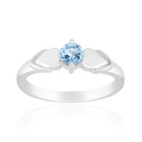Bague en argent et Aigue-marine du Mozambique (Pallanova)