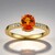 Anello in oro con Zaffiro Arancione Ban Ka Cha