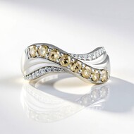 Anillo en plata con Diamante champán I2 (de Melo)