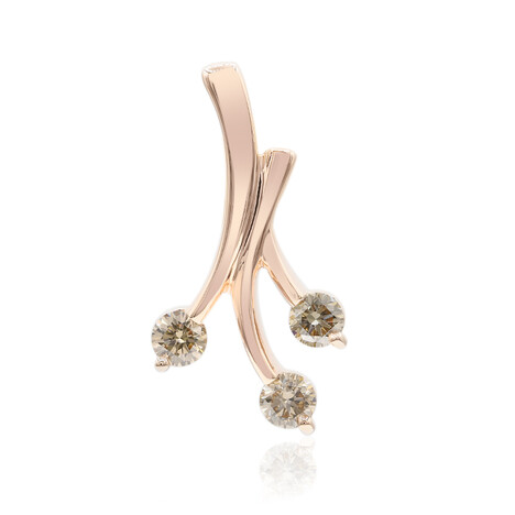 9K SI1 Argyle Rose De France Diamond Gold Pendant (Annette)