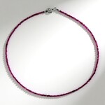 Collier en argent et Rubis du Mozambique (Riya)