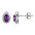 Zambian Amethyst Silver Earrings