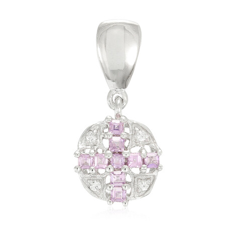 Ciondolo in argento con Zaffiro Ceylon Porpora (non riscaldato)