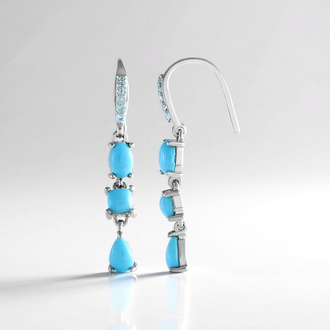 Orecchini in argento con Turchese Sleeping Beauty (Faszination Türkis)