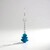 Portachiavi con Apatite Blu Neon