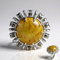 Anello in argento con Quarzo Rutilato (Annette classic)