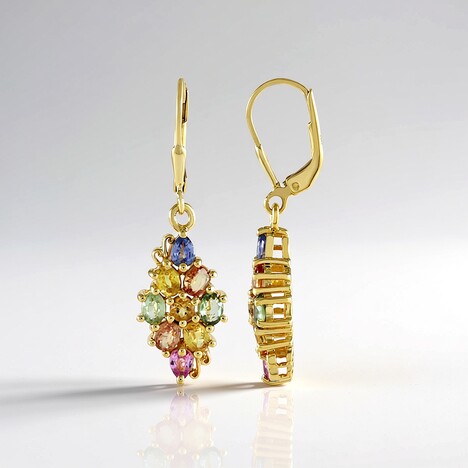 Orecchini in argento con Zaffiro Blu