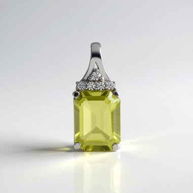 Ciondolo in argento con Quarzo Limone