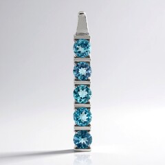 Ciondolo in argento con Apatite Blu