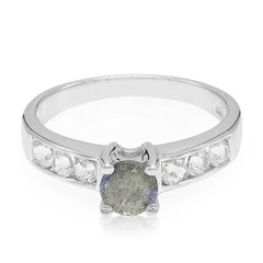 Anillo en plata con Espectrolita