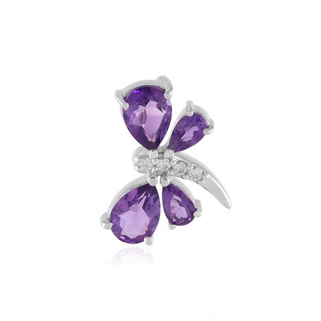 Sambia-Amethyst-Silberanhänger