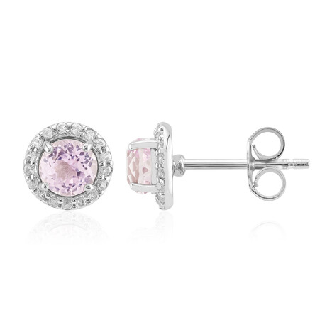 Boucles d'oreilles en argent et Kunzite