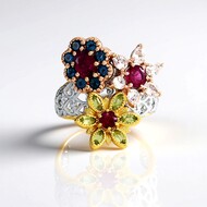 Rubellite Silver Ring (Gems en Vogue)