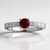 Anello in argento con Rubino Keniano