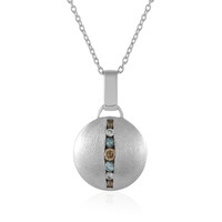 Collier en argent et Diamant champagne I2 (KM by Juwelo)