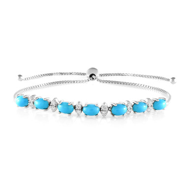 Sleeping Beauty-Türkis-Silberarmband
