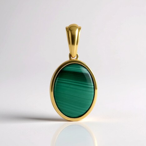 Ciondolo in argento con Malachite (Adela Silber)