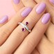 Anillo en plata con Granate Magenta