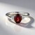 Anello in argento con Granato Mozambico