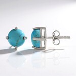Orecchini in argento con Turchese Blu Mohave (Faszination Türkis)