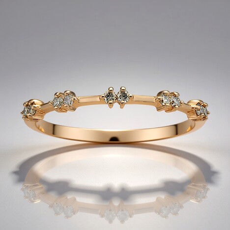 Anello in oro con Diamante Rose de France SI1 di Argyle (Annette)