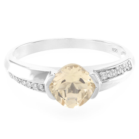 Zilveren ring met een champagne kwarts