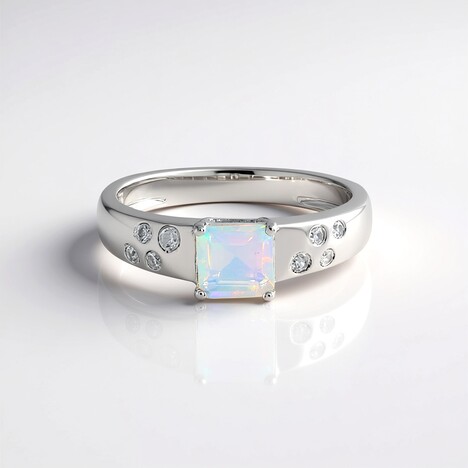 Anello in argento con Opale di Welo