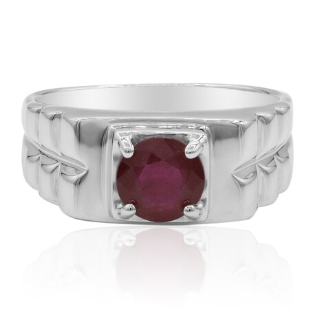 Anello in argento con Rubino del Madagascar