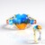 Anello in argento con Opale Etiope Bicolore (Gems en Vogue)
