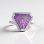 Anello in argento con Ametista Rose de France (MONOSONO COLLECTION)