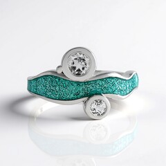 Anello in argento con Topazio Bianco (Adela Silber)