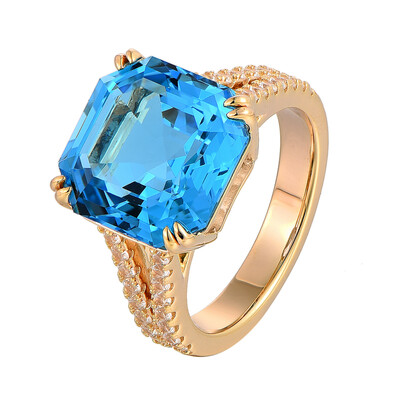 Anillo en plata con Topacio de Marambaia