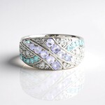 Anello in argento con Pietra di Luna Blu (KM by Juwelo)