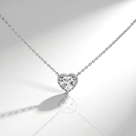 Collana in argento con Topazio Bianco