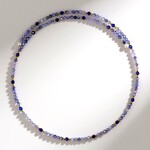 Collana rigida in acciaio con Tanzanite (Riya)