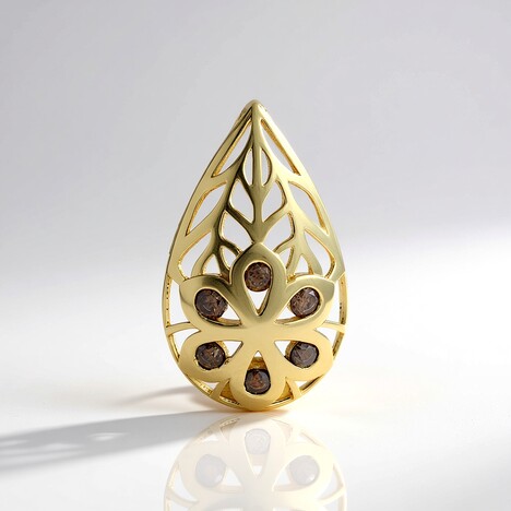 Ciondolo in oro con Diamante Champagne I2 (Ornaments by de Melo)