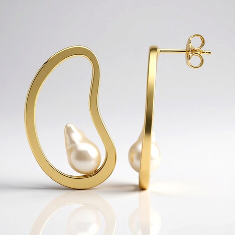Orecchini in argento con Perla Akoya platino (TPC)