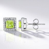 Pendientes en plata con Esfena