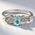 Bague en argent et Fluorapatite verte