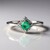 Bague en argent et Emeraude de Colombie