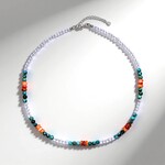 Collana in argento con Conchiglia di Ostrica Spinosa Arancione