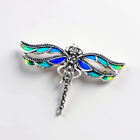 Spilla in argento con Marcassite