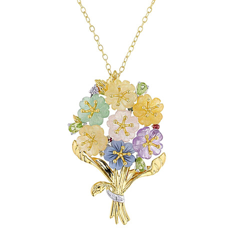 Chalzedon-Silberhalskette (Gems en Vogue)