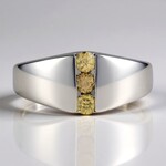 Bague en argent et Zircon jaune